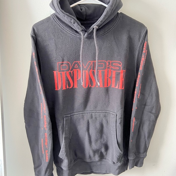 FANBOY CO Tops Davids Disposable Limited Edition Black Hoodie
